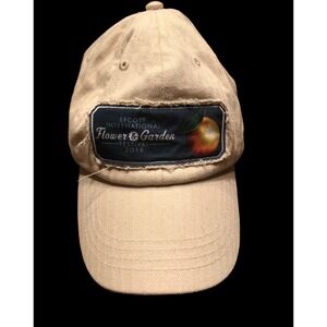 Auth DISNEY Parks EPCOT Baseball Hat‎  2018 Flower & Garden Adult Off-White NWOT